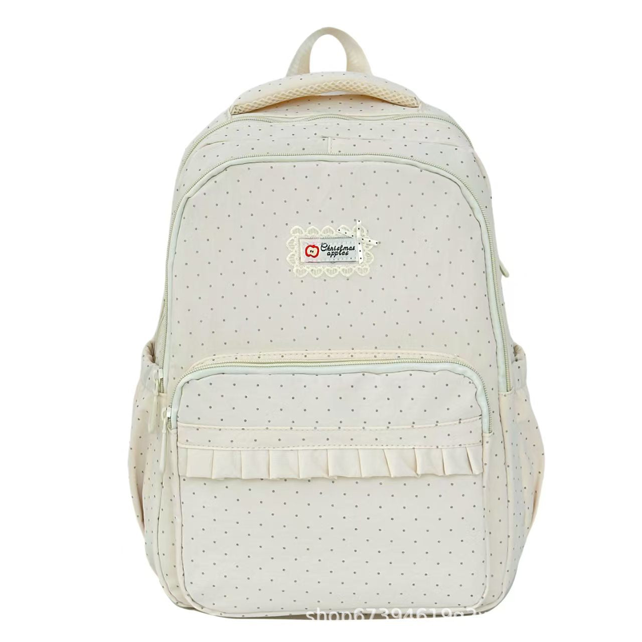Stylish Polka Dot Ruffled Backpack