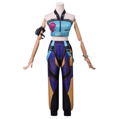 Zoey Blue Costume KPop Iconic Zoey Stage Performance Outfit Full Set