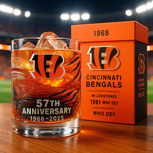 Cincinnati Bengals 57th Anniversary Glass