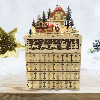 Wooden Advent Calendar - DIY Wooden light up advent calendar