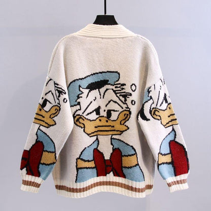 Suki | Women's Oversized Cartoon Knit Cardigan