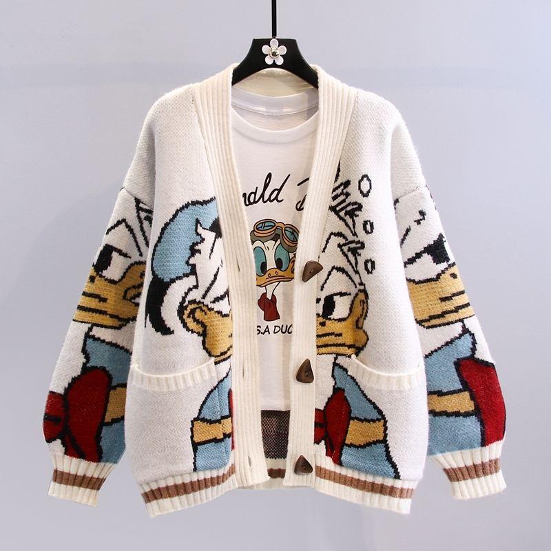 Suki | Women's Oversized Cartoon Knit Cardigan