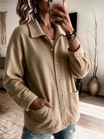 Rowan | Button-Front Sweatshirt Jacket