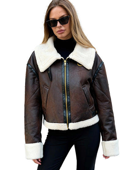 Sienna | Suede Shearling Coat