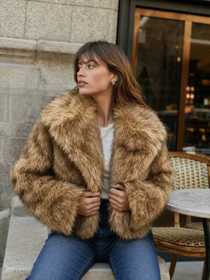 Bianca | Shaggy Faux Fur Cropped Jacket