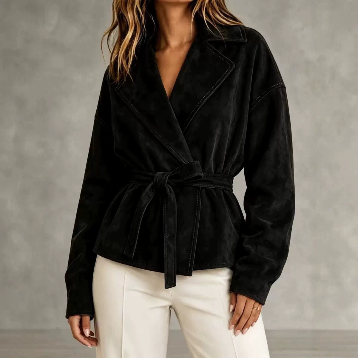 Juniper | Belted Suede Jacket