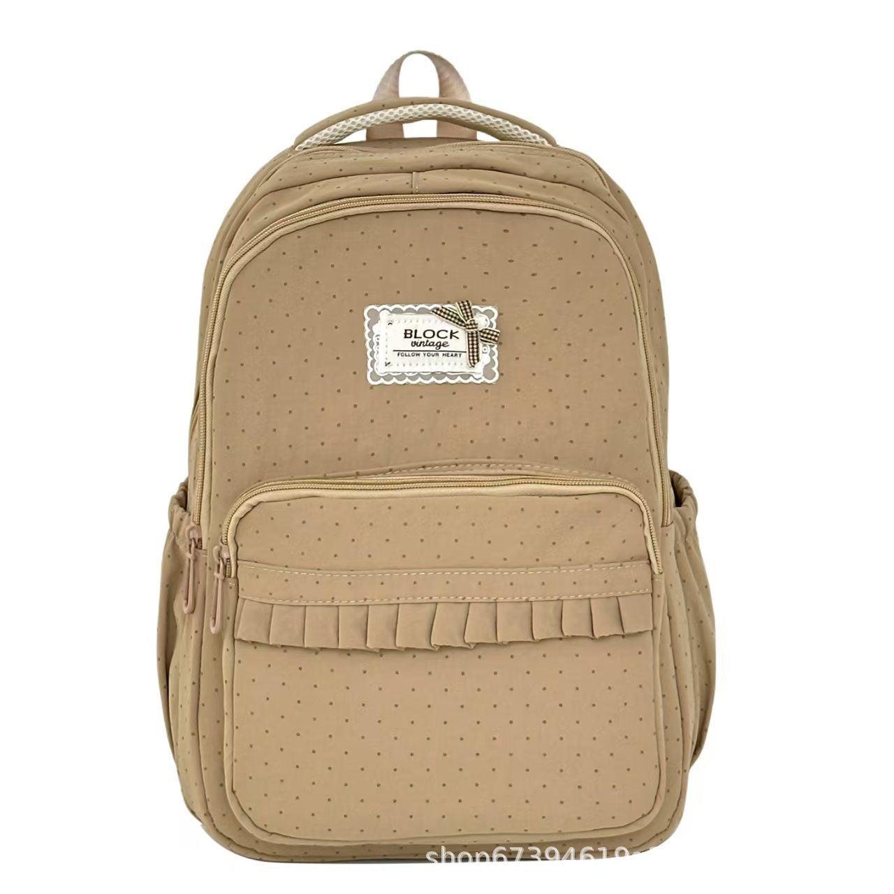 Stylish Polka Dot Ruffled Backpack