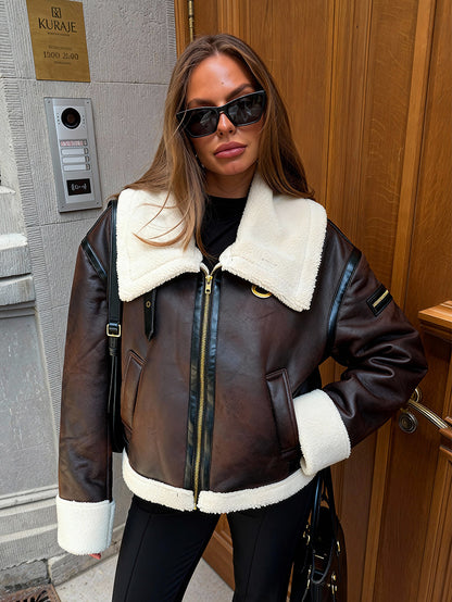 Sienna | Suede Shearling Coat