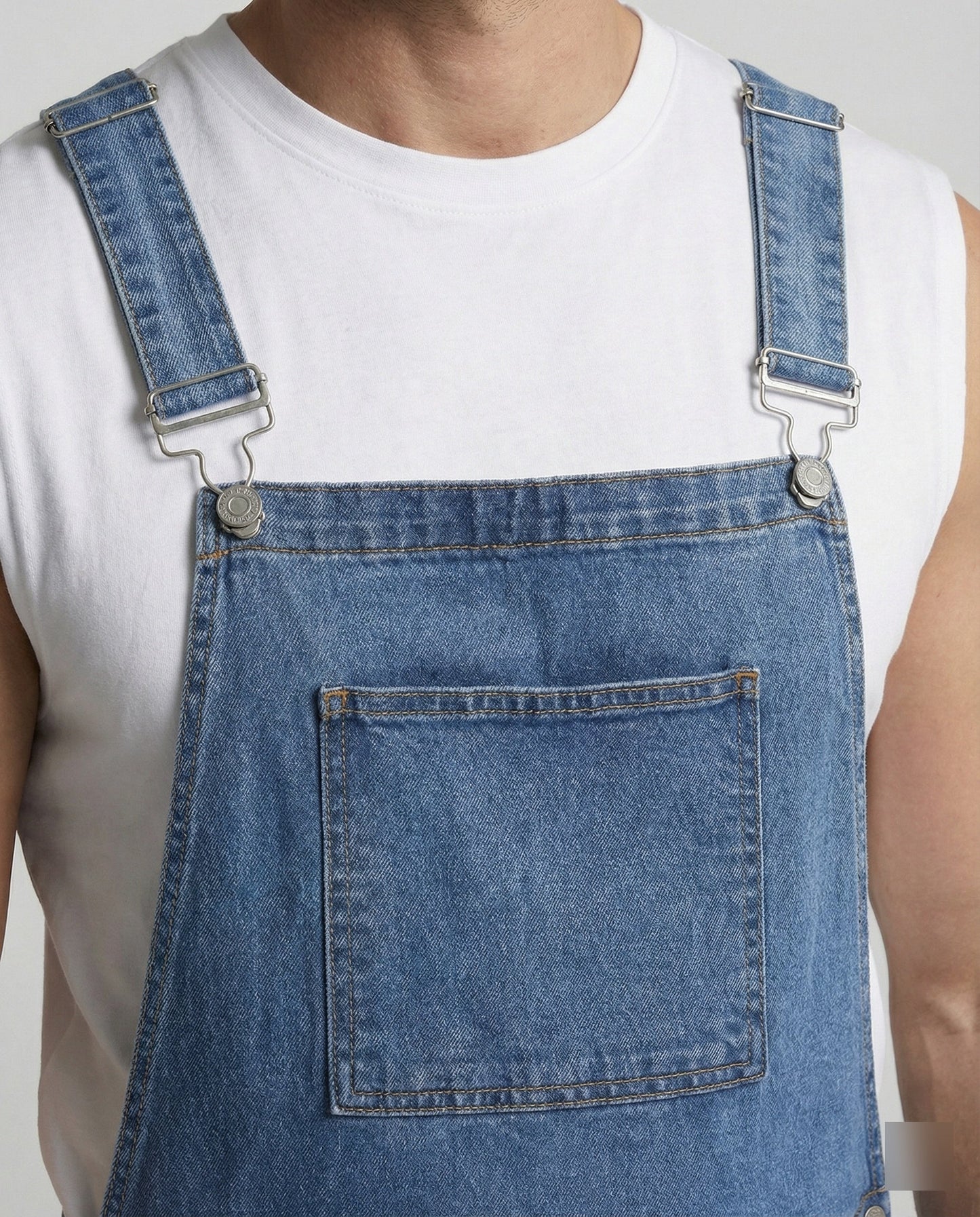 Kingsley | Men's Denim Bib Shorts