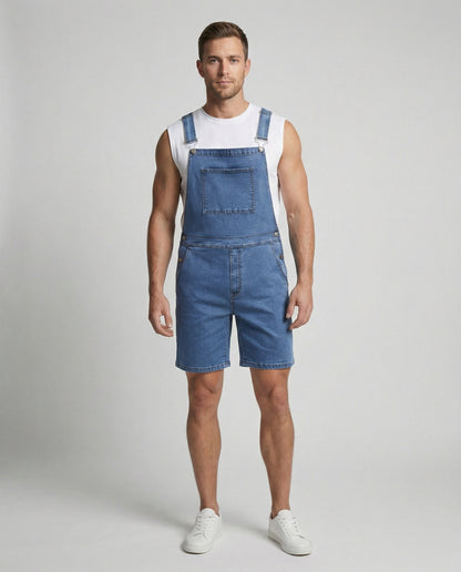 Kingsley | Men's Denim Bib Shorts