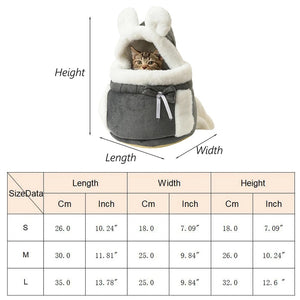 Outdoor Travel Dog Carrier Winter Warm Pet Carrying Backpack for Small Dogs and Cats