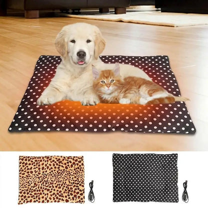 Electric Washable Pet Heating Pad - Adjustable Warming Mat for Dogs and Cats