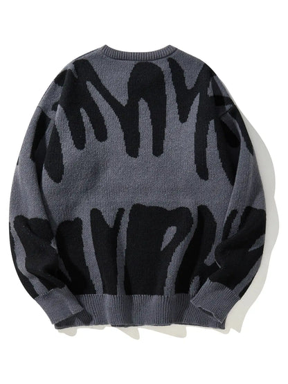 Garen | Abstract Wool Pullover Knit Sweater