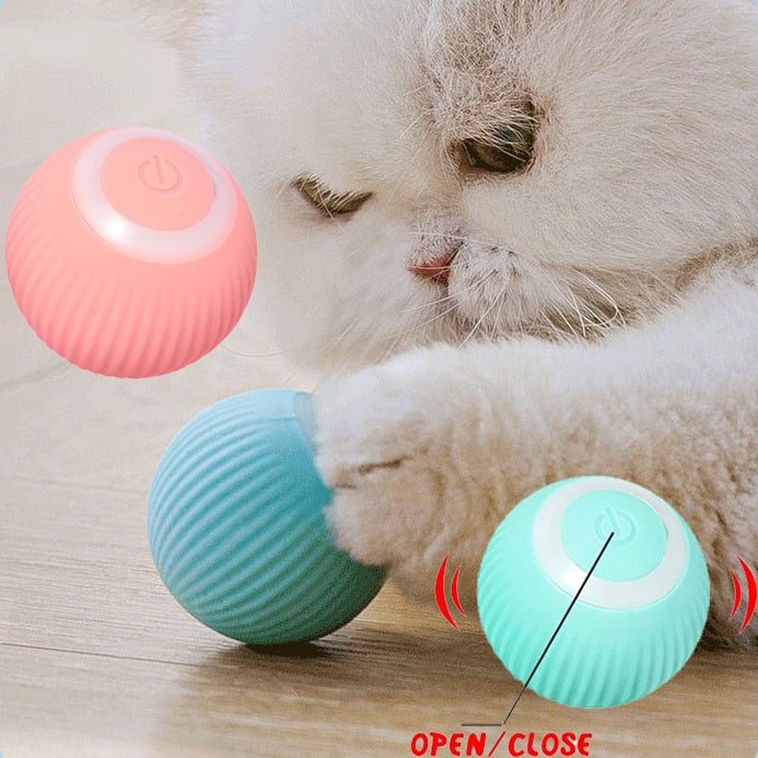 Best Electric Cat and Dog Toys Smart Self Rolling Ball Interactive Toys