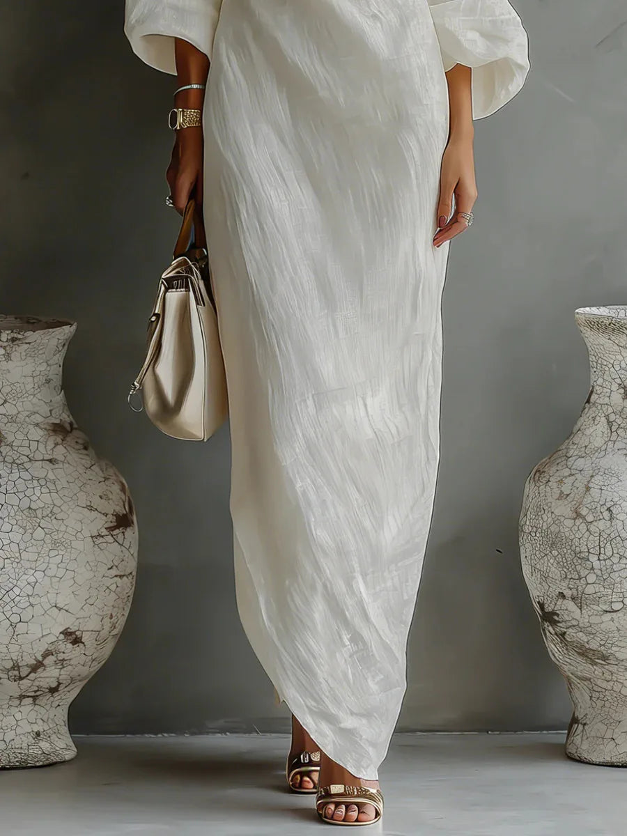 Daisy Linen One Shoulder Dress