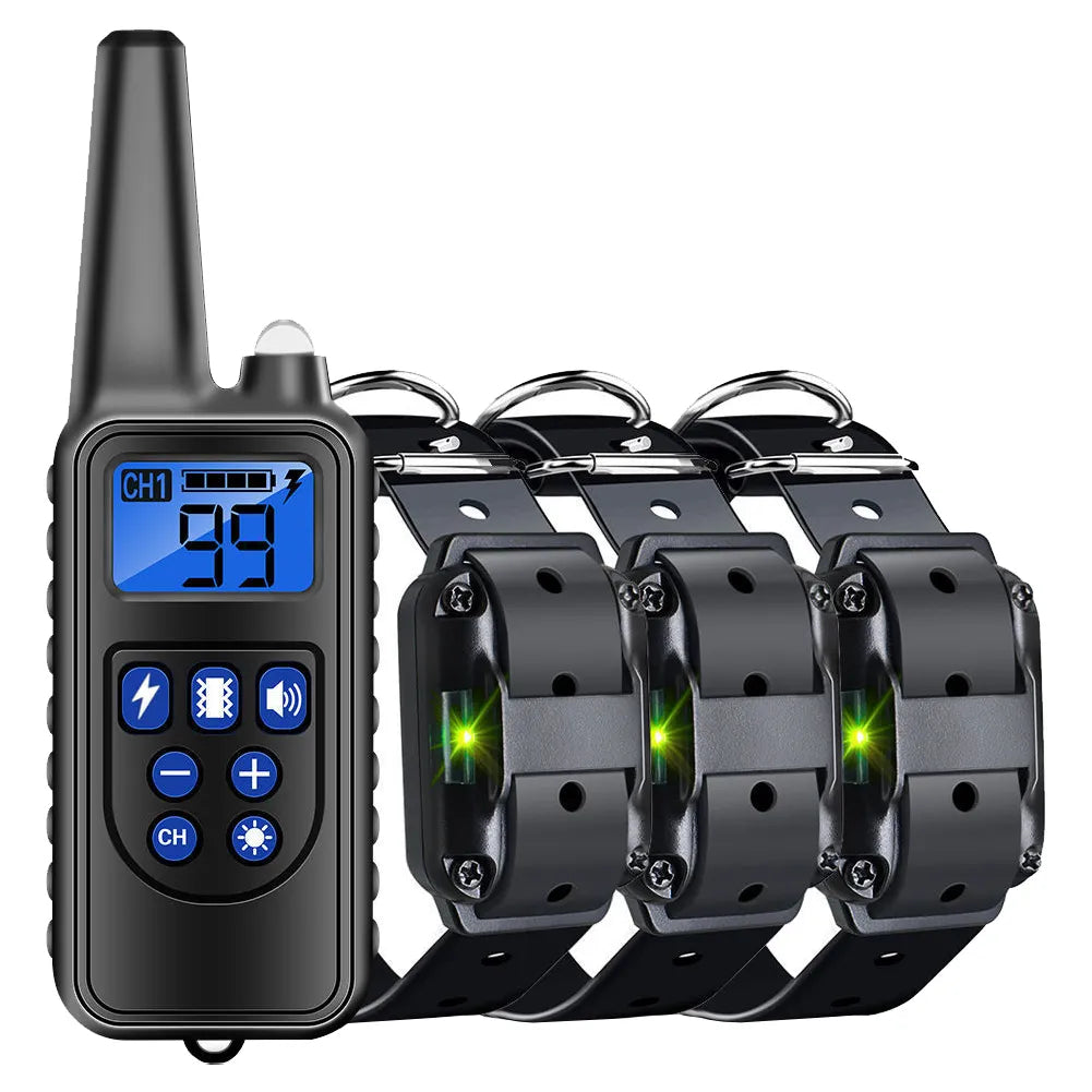 800M Anti Bark Electric Shock Training  Rechargeable Dog Barking Control Collar