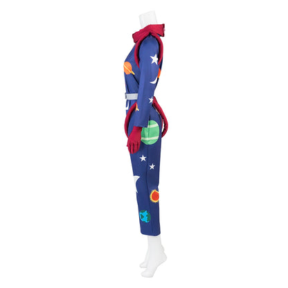 Magic School Bus Ms.Frizzle Cosplay Space Jumpsuit Women Novelty 3D Printed Galaxy Space Bodysuit Halloween Teacher Rompers Suit