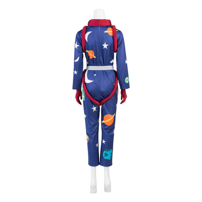 Magic School Bus Ms.Frizzle Cosplay Space Jumpsuit Women Novelty 3D Printed Galaxy Space Bodysuit Halloween Teacher Rompers Suit