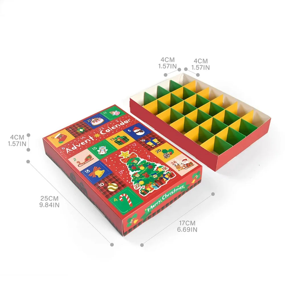 Advent Calendar DIY Christmas Surprise Boxes - Funny 24-Day Countdown Kit for Xmas Party Supplies