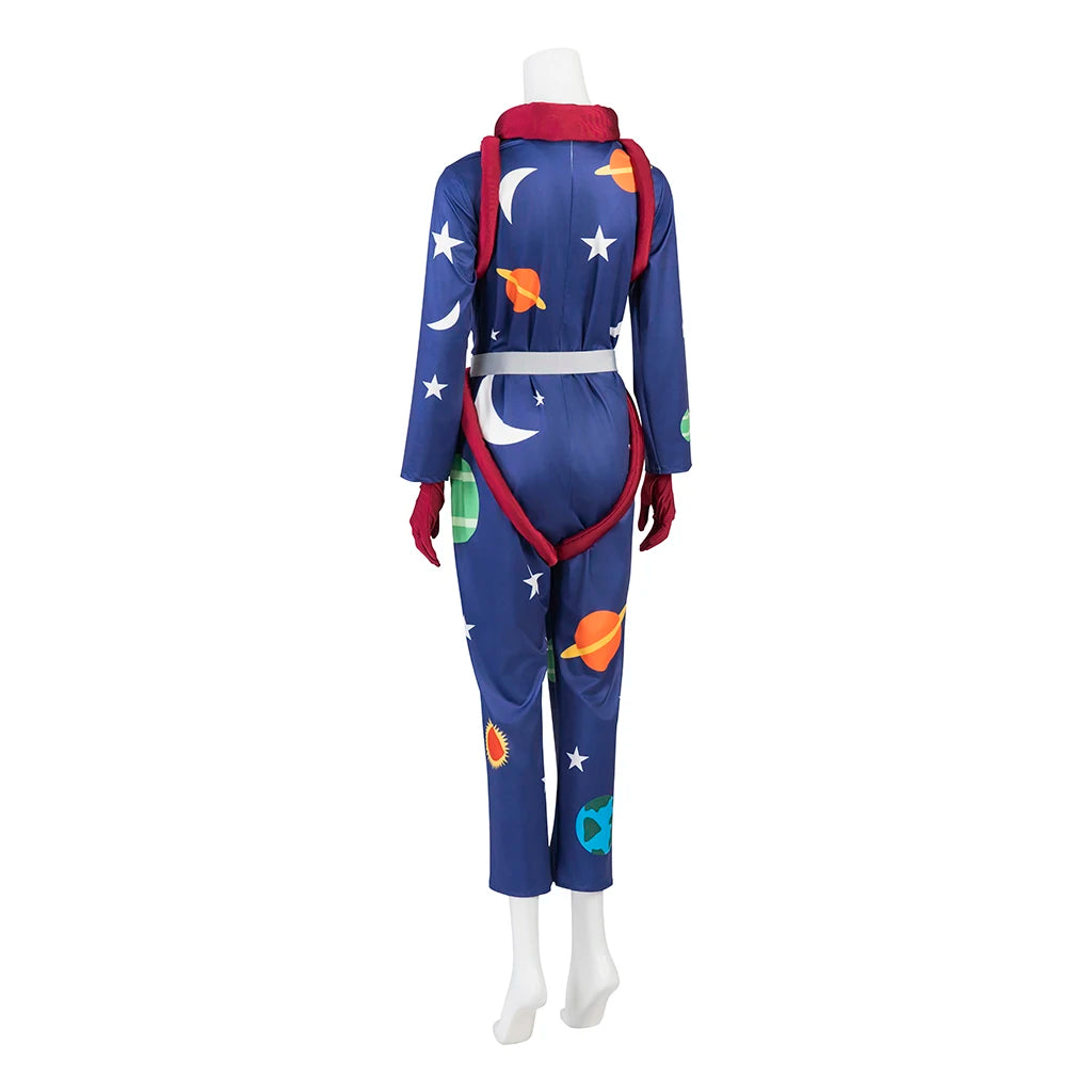 Magic School Bus Ms.Frizzle Cosplay Space Jumpsuit Women Novelty 3D Printed Galaxy Space Bodysuit Halloween Teacher Rompers Suit