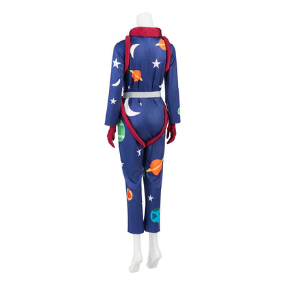 Magic School Bus Ms.Frizzle Cosplay Space Jumpsuit Women Novelty 3D Printed Galaxy Space Bodysuit Halloween Teacher Rompers Suit