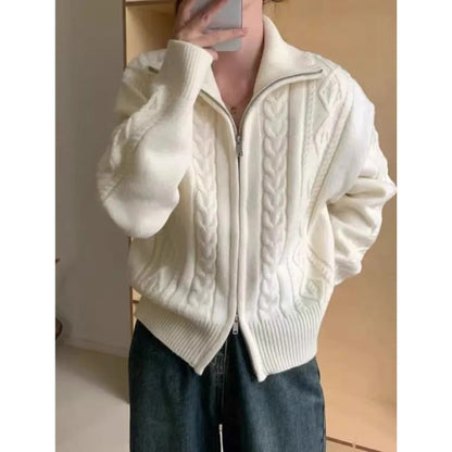 Thea | Women's High-Neck Longline Cardigan
