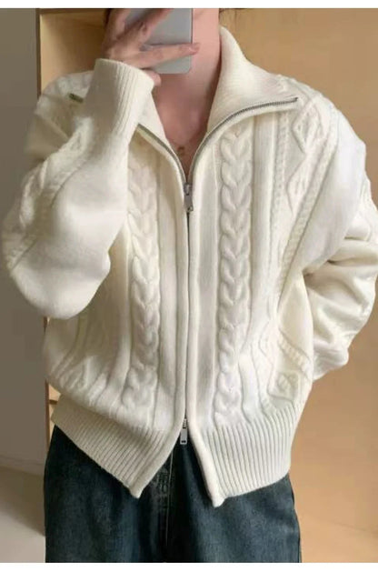 Thea | Women's High-Neck Longline Cardigan
