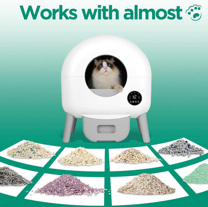 100L Automatic Cat Litter Box Self Cleaning