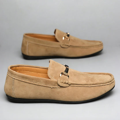Bellano | Men's Suede-Look Buckle Loafers