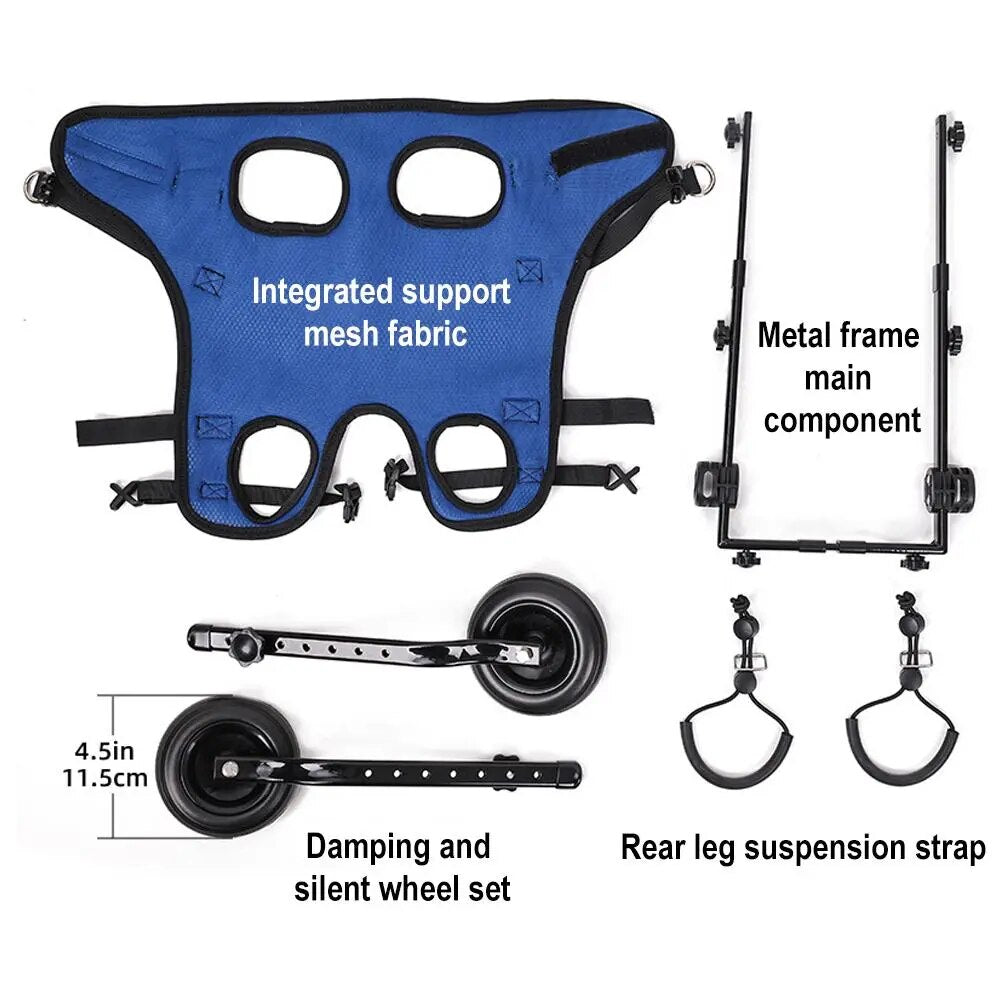 RehabOS Dog Wheelchair: Gentle Hind Leg Mobility Assistance