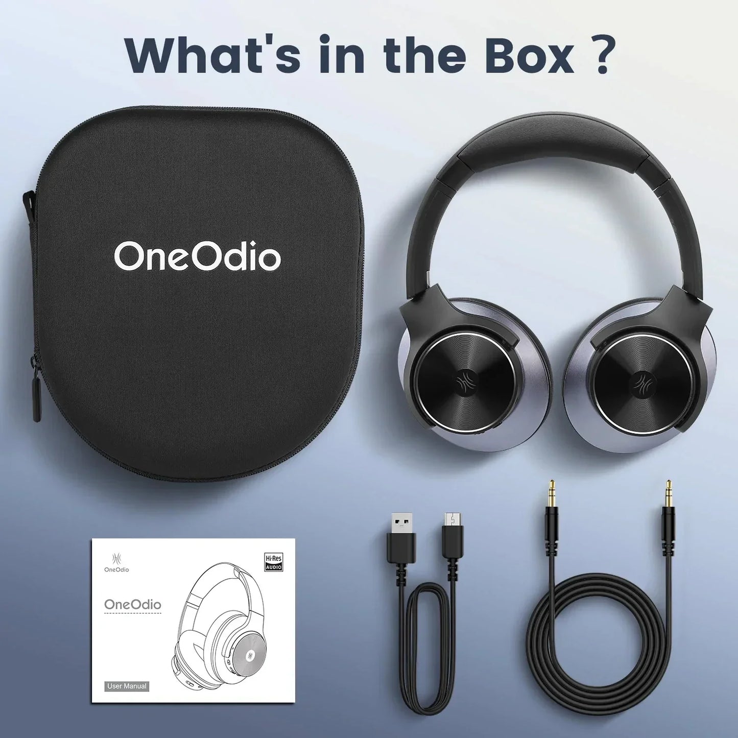 Oneodio A10 Series Wireless Headphones – Active Noise Cancelling, USB-C Charging & Mic