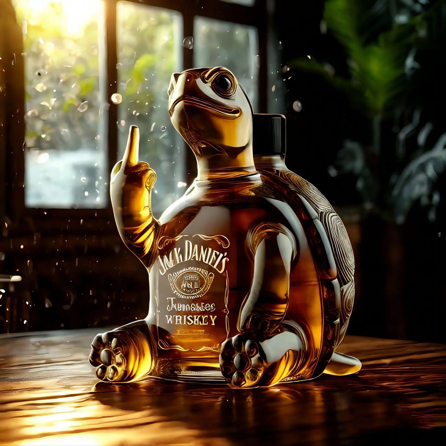 Rebellious Turtle Decanter Bottle