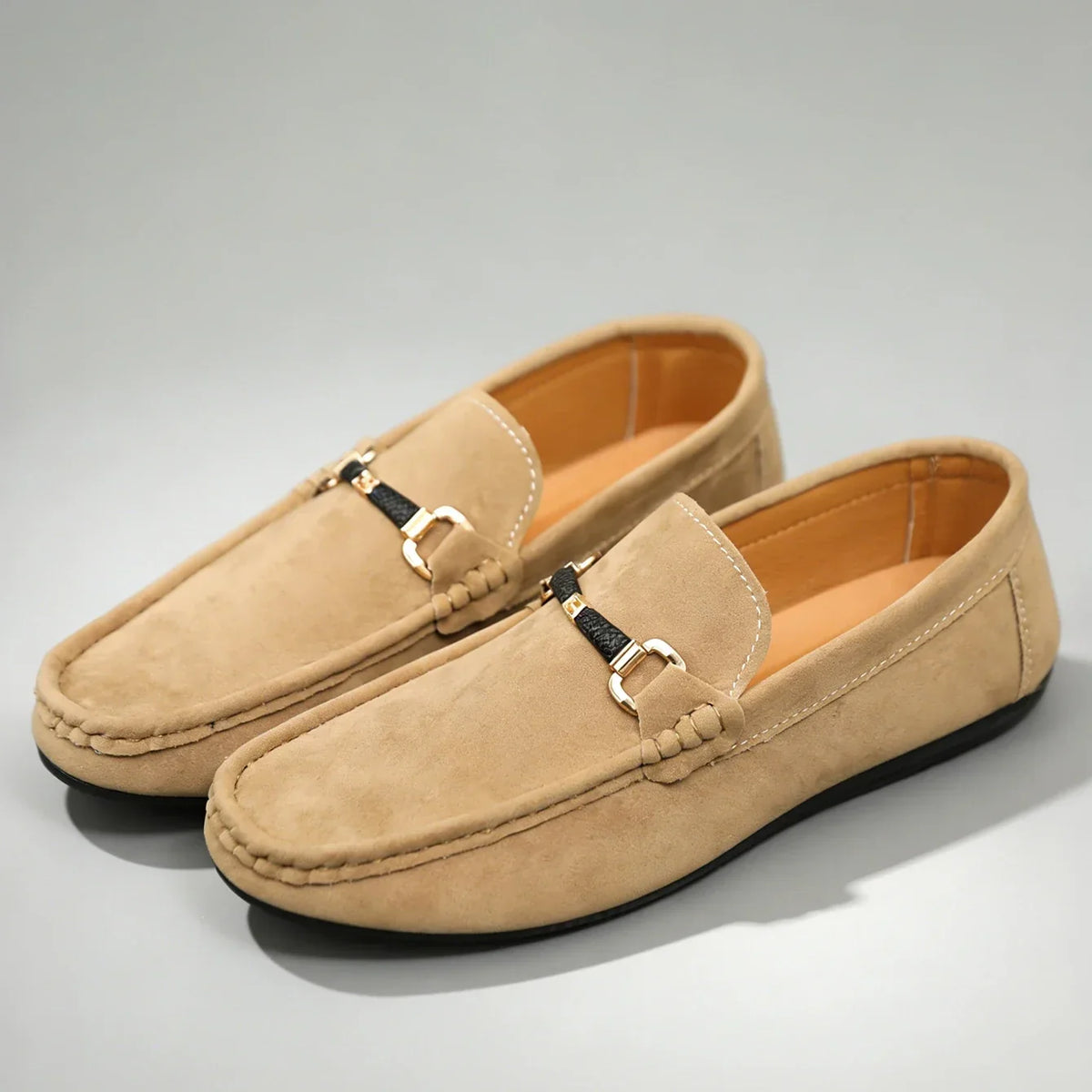 Bellano | Men's Suede-Look Buckle Loafers