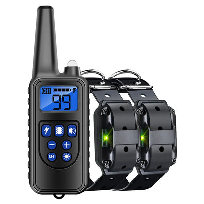 800M Anti Bark Electric Shock Training  Rechargeable Dog Barking Control Collar