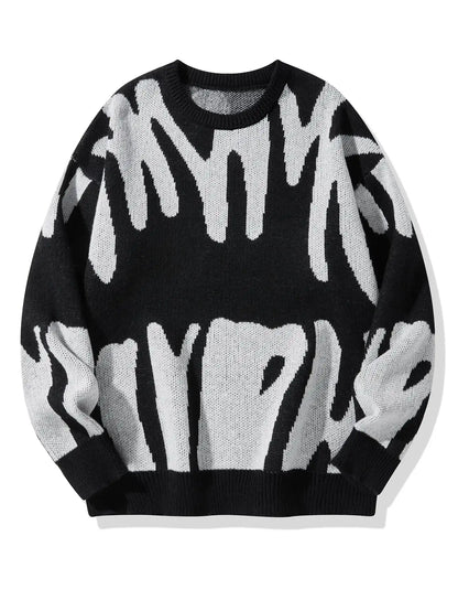 Garen | Abstract Wool Pullover Knit Sweater