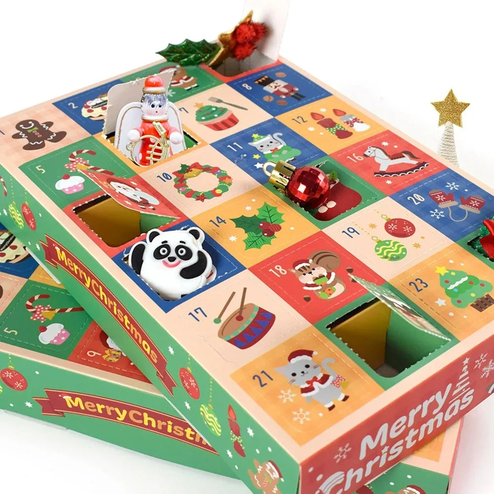 Advent Calendar DIY Christmas Surprise Boxes - Funny 24-Day Countdown Kit for Xmas Party Supplies
