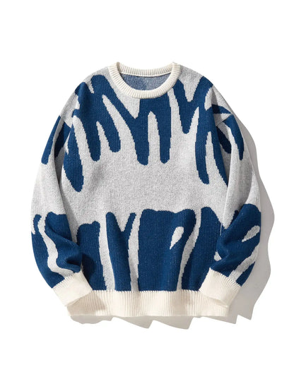 Garen | Abstract Wool Pullover Knit Sweater