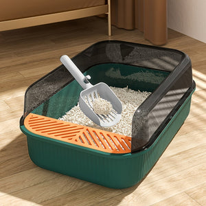 Semi-Closed Large Capacity Cat Litter Box