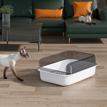 Semi-Closed Large Capacity Cat Litter Box