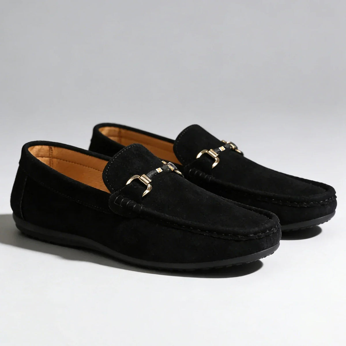 Bellano | Men's Suede-Look Buckle Loafers