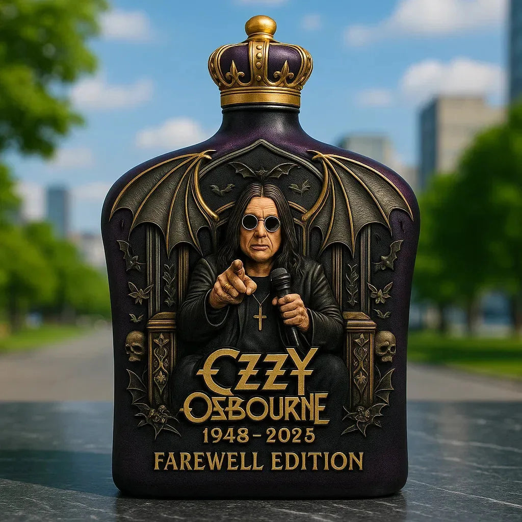Ozzy Osbourne Embossed Glass Bottle