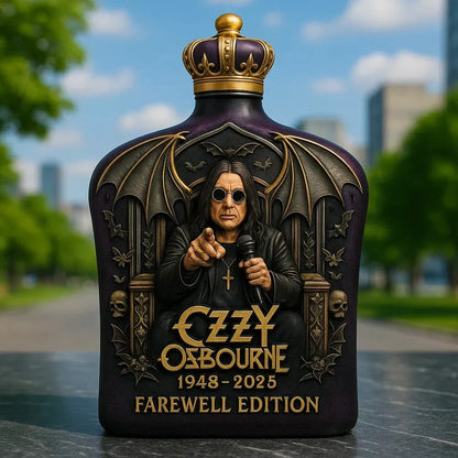 Ozzy Osbourne Embossed Glass Bottle
