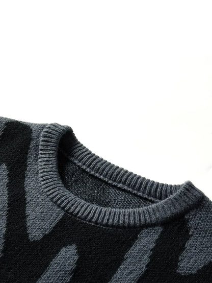 Garen | Abstract Wool Pullover Knit Sweater