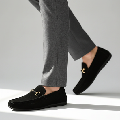 Bellano | Men's Suede-Look Buckle Loafers