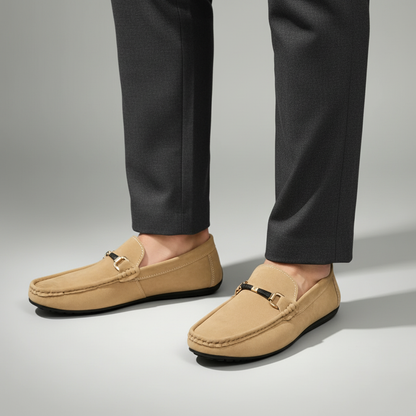 Bellano | Men's Suede-Look Buckle Loafers