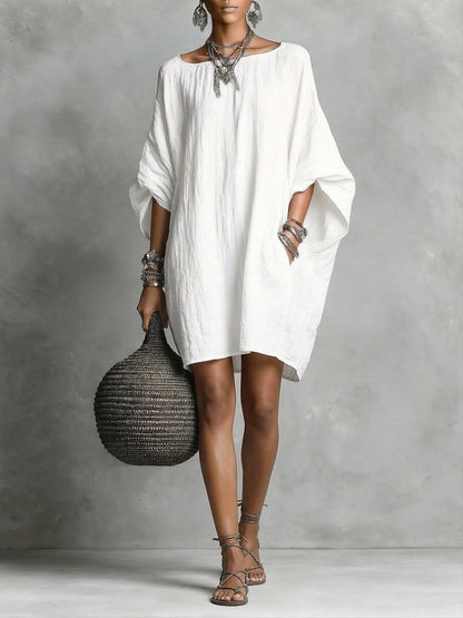 Women's Breathable Cotton-Linen Summer Dress | Casual Loose-Fit Everyday Wear 1
