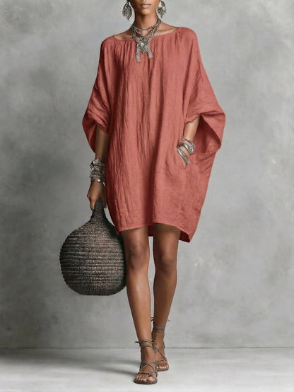 Women's Breathable Cotton-Linen Summer Dress | Casual Loose-Fit Everyday Wear 4