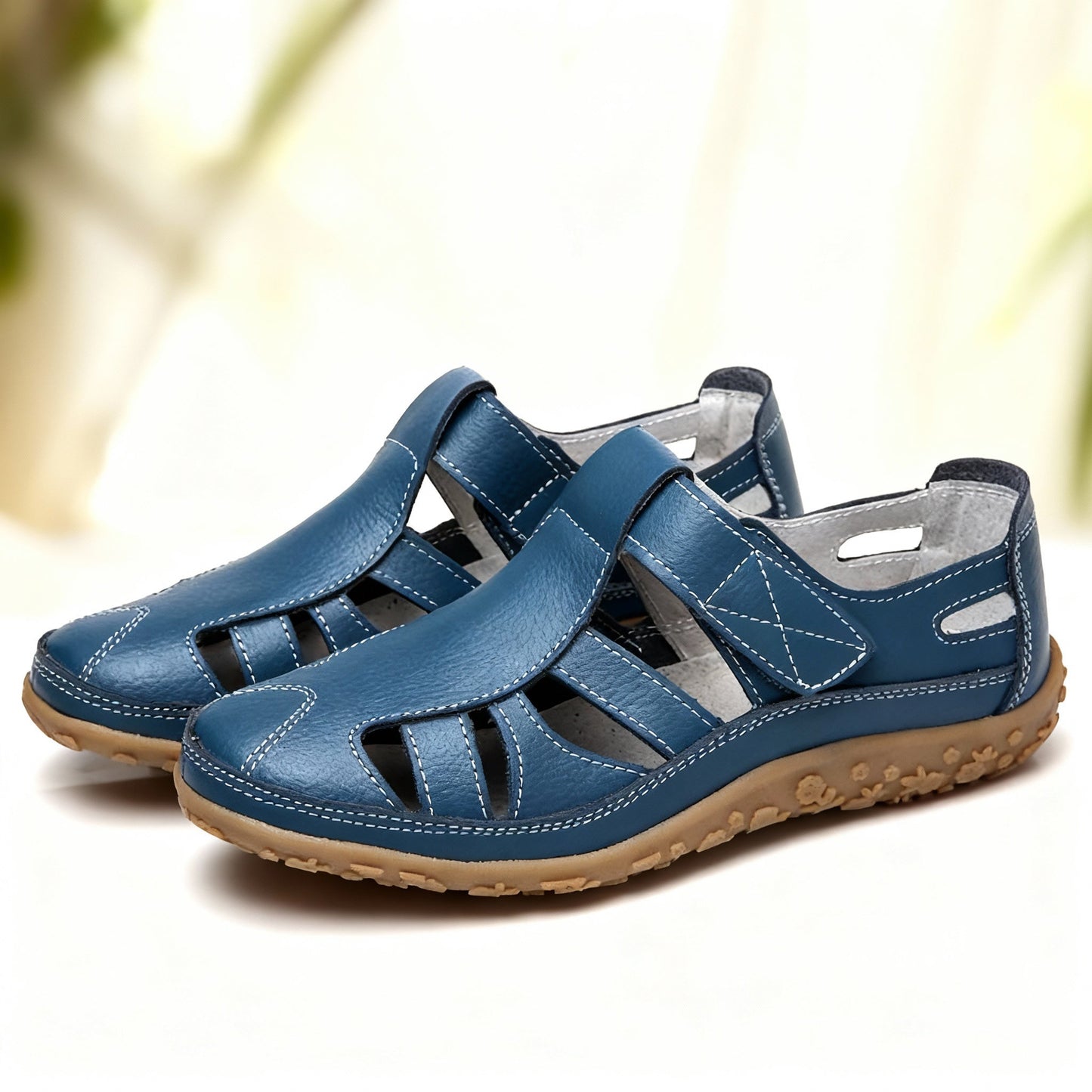 Women's Breathable Leather Sandals | Comfortable Retro Slip-On Footwear for Spring/Fall 10