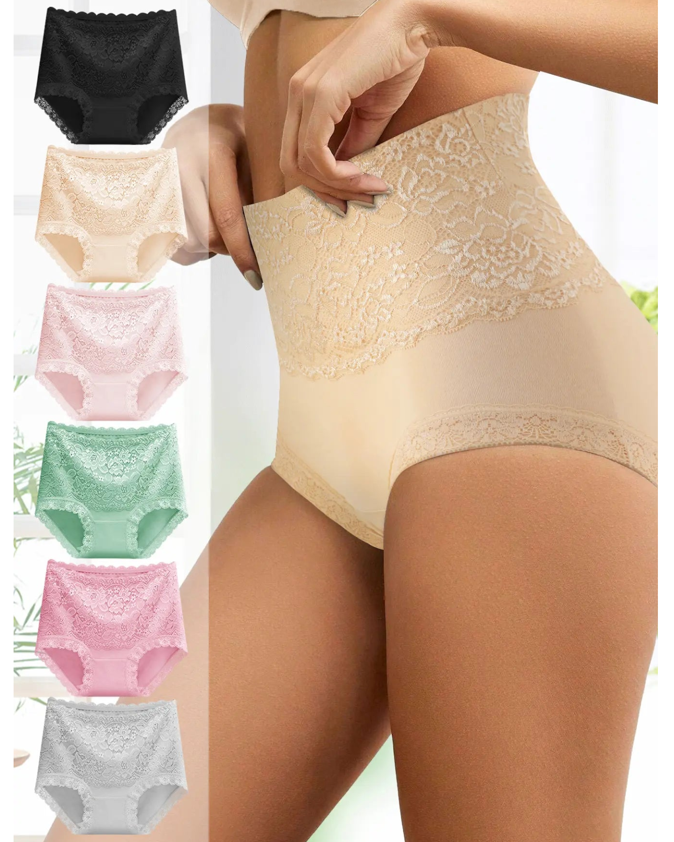 Women's Cotton Lace Briefs | Soft High-Waist Elegant Underwear | Breathable Comfort Lingerie 1