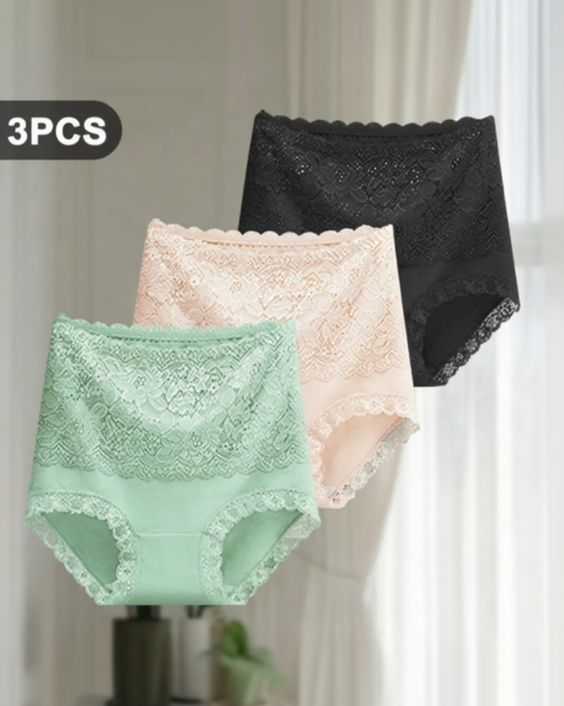 Women's Cotton Lace Briefs | Soft High-Waist Elegant Underwear | Breathable Comfort Lingerie 6